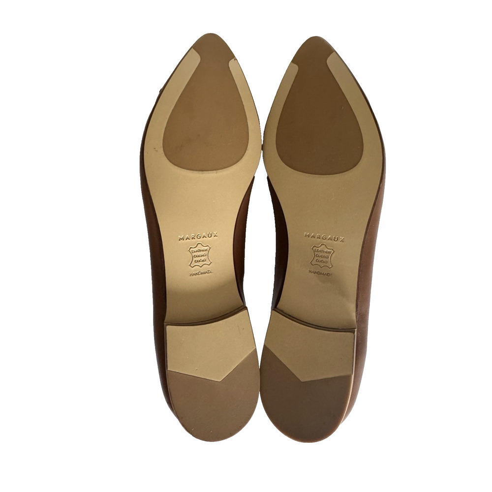 Margaux Brown Pointed Toe Ballet Flats - Picture 5 of 11